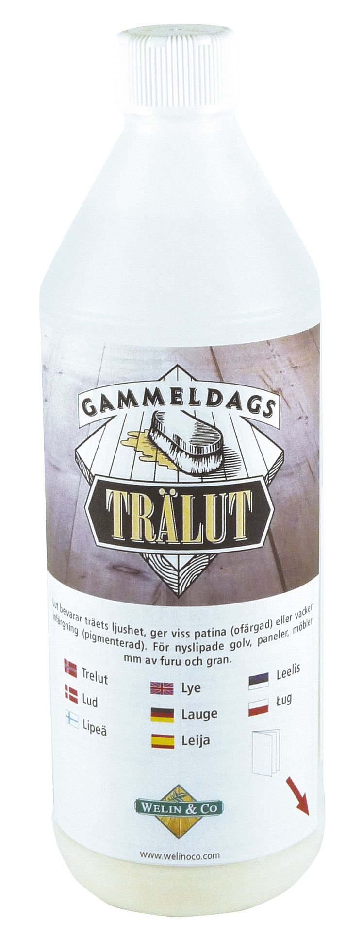 Gammeldags Trälut 1 liter flaska