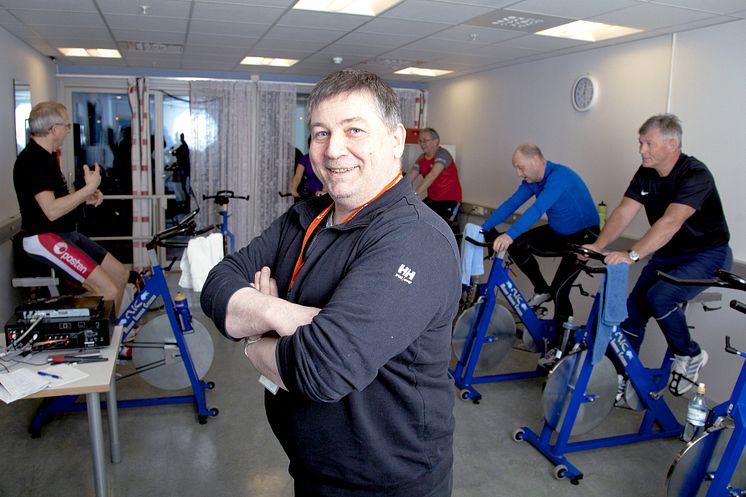 Rolf Skogan i spinningrommet til Tromsø postterminal