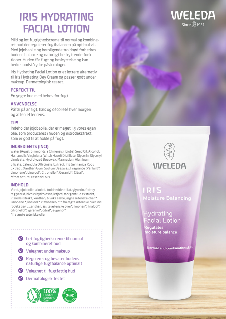 Dansk: Iris Facial Lotion