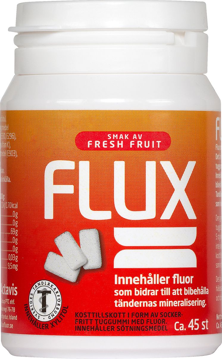 Flux Tuggummi Fresh Fruit, 45 st