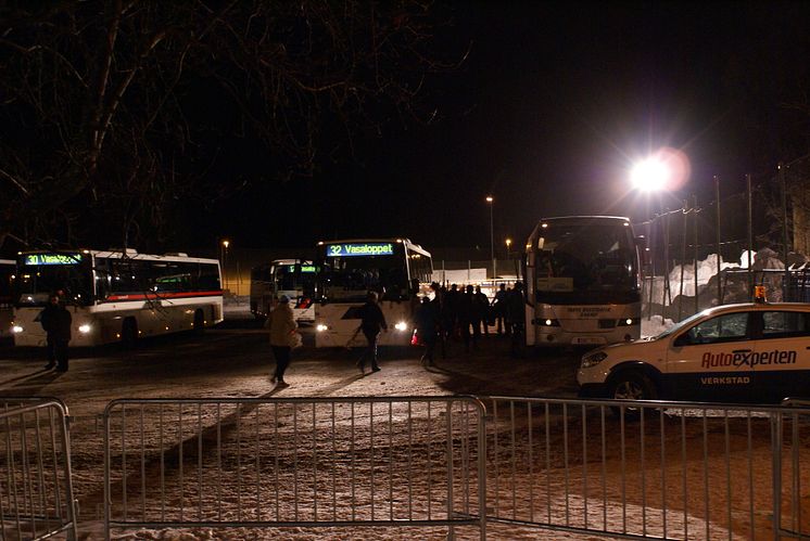 Trafikförbättringarna gjorde att Vasaloppets egna bussar klarade Öppet Spår utmärkt