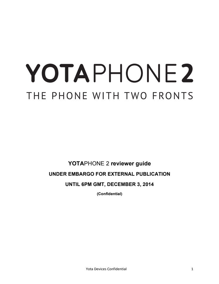 YOTAPHONE 2 Review Guide 