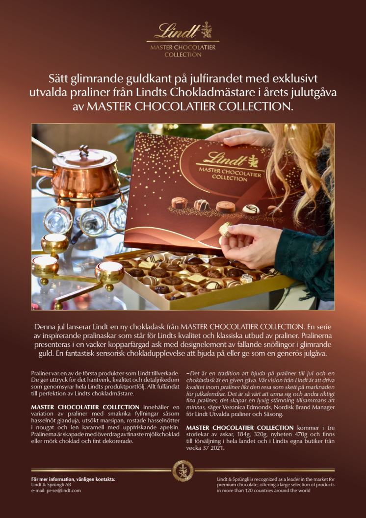 Nyhet! Lindt MASTER CHOCOLATIER COLLECTION Festive Edition