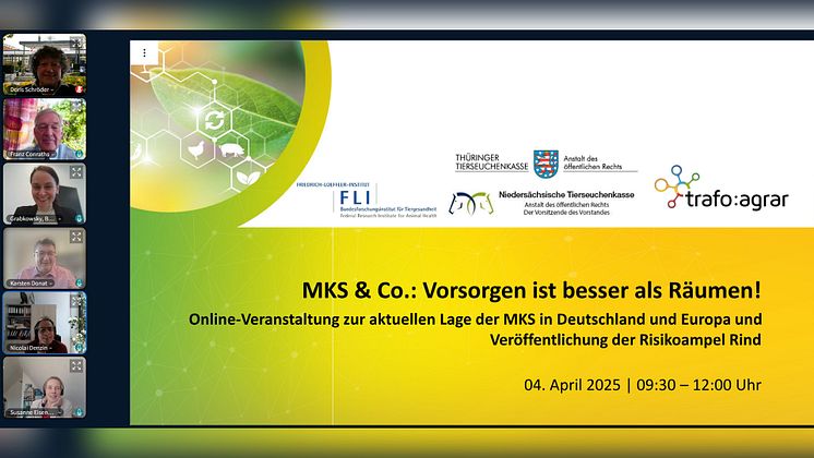 Biosicherheit als Schlüssel für Tiergesundheit | 735 Teilnehmende bei Online-Vorstellung der Risikoampel Rind: 