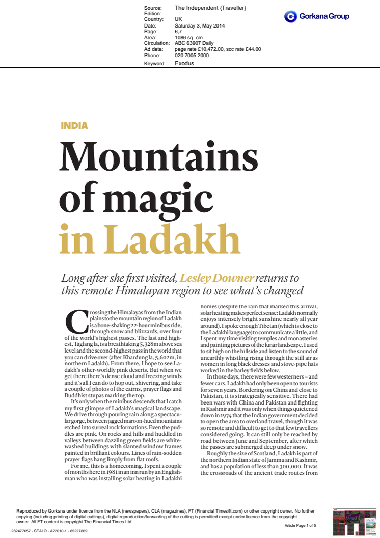 Mountains of magic in Ladakh - The Independant