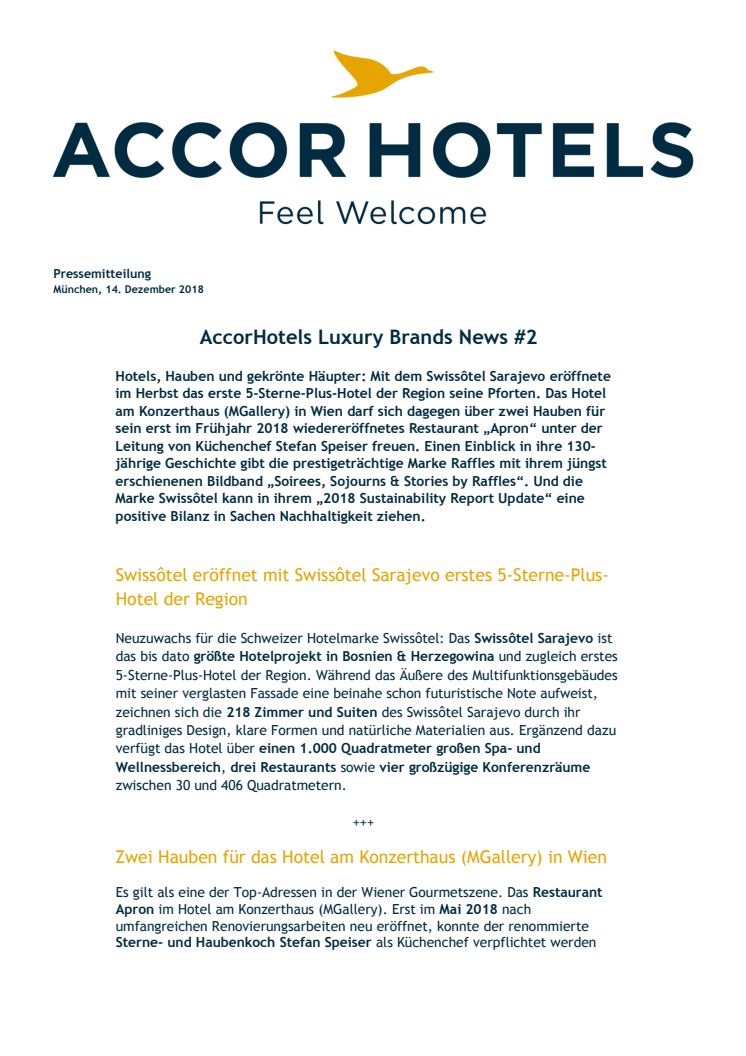 AccorHotels Luxury Brands News #2