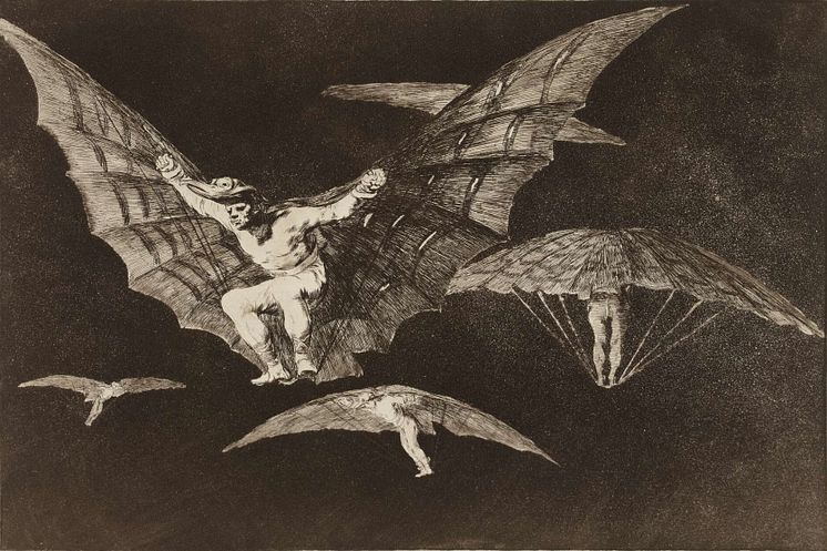 Francisco de Goya, Donde hay ganas hay maña (En måte å fly på)