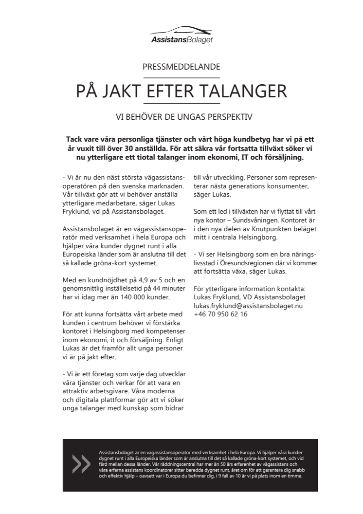 På jakt efter talanger - vi behöver de ungas perspektiv