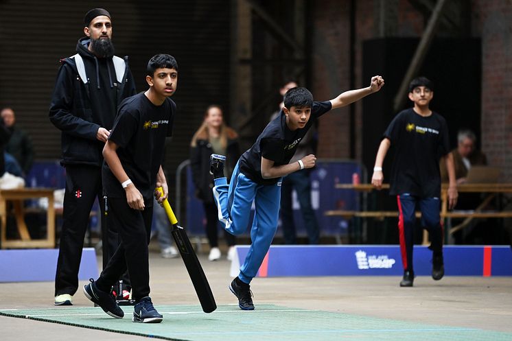 Young cricketers play tape ball in Birmingham