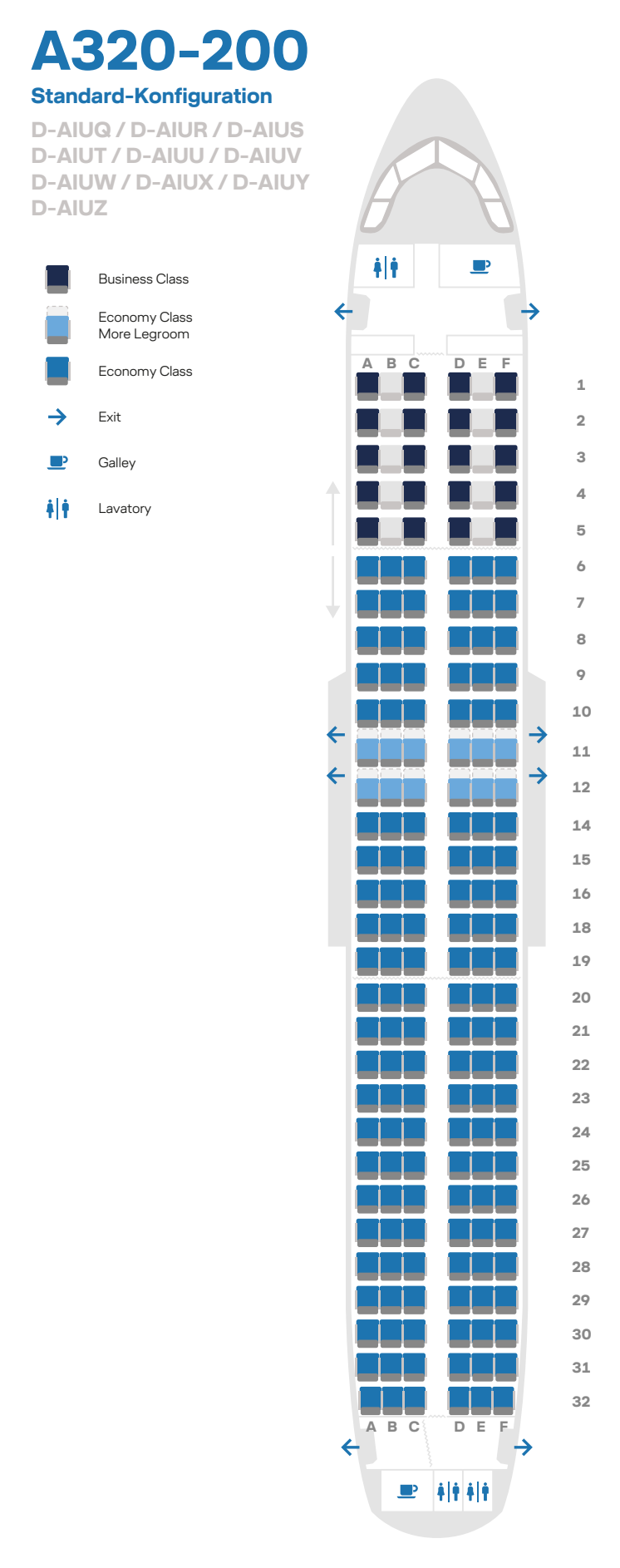 Sitzplan A320-200