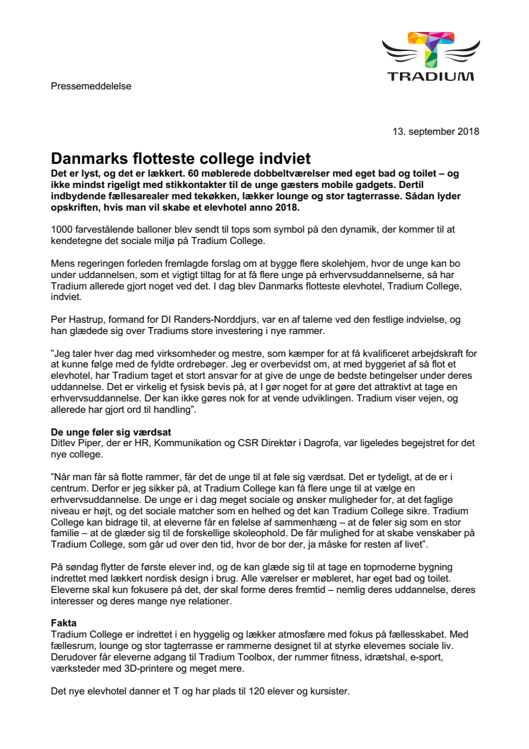  Danmarks flotteste college indviet