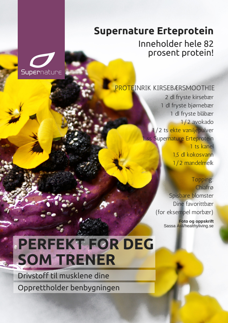 Boost smoothien din med plantebaserte proteiner