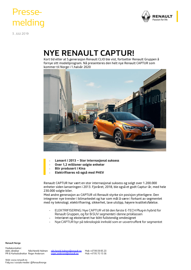 NY CAPTUR - KOMMER SOM PHEV