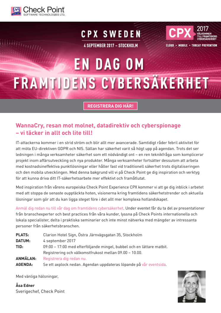 CPX Sweden - En dag om framtidens cybersäkerhet - 4/9 i Stockholm