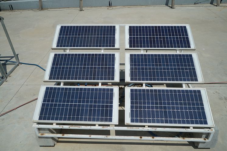 Solar panels at GRAPES solar farm in Crete
