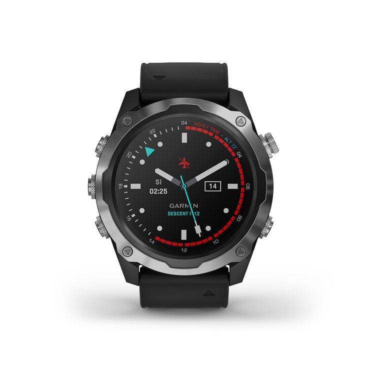 Garmin Descent Mk2 Schwarz Analoges Watchface 