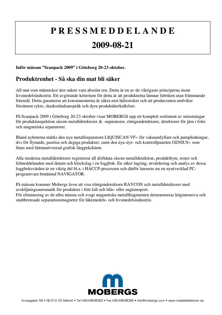 Produktrenhet - Så ska din mat bli säker