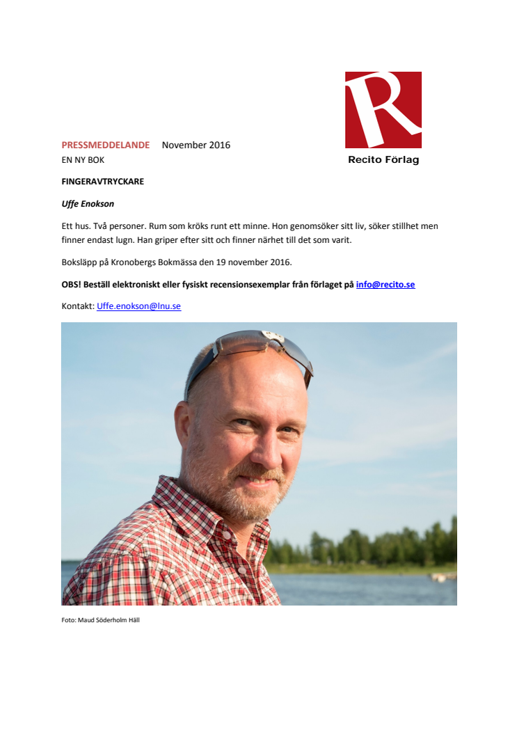 NY BOK: Fingeravtryckare, Uffe Enokson
