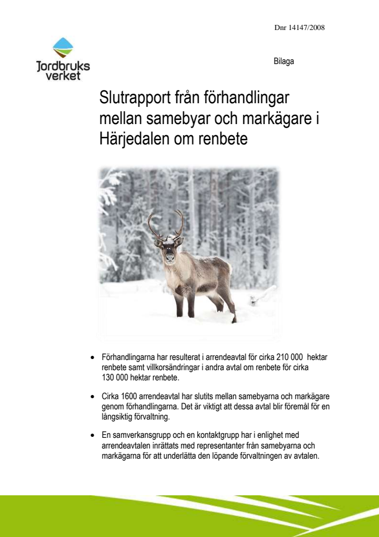 Avtal renbete Härjedalen 