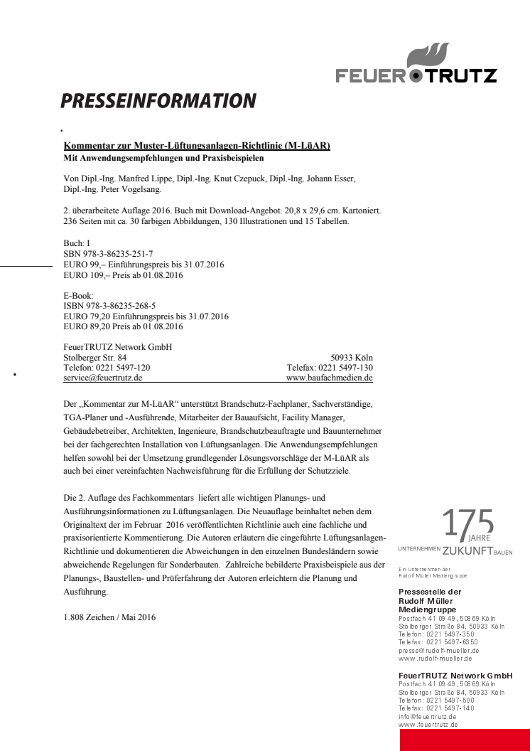 Kommentar zur Muster-Lüftungsanlagen-Richtlinie (M-LüAR)