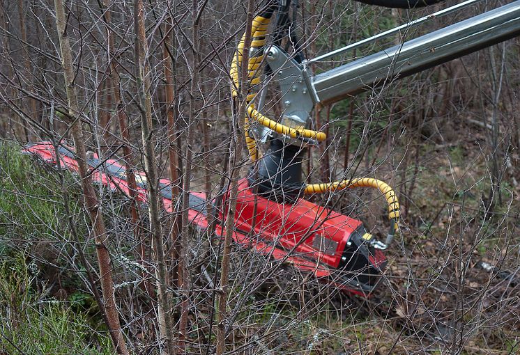 Ebeaver med röjningsaggregat.