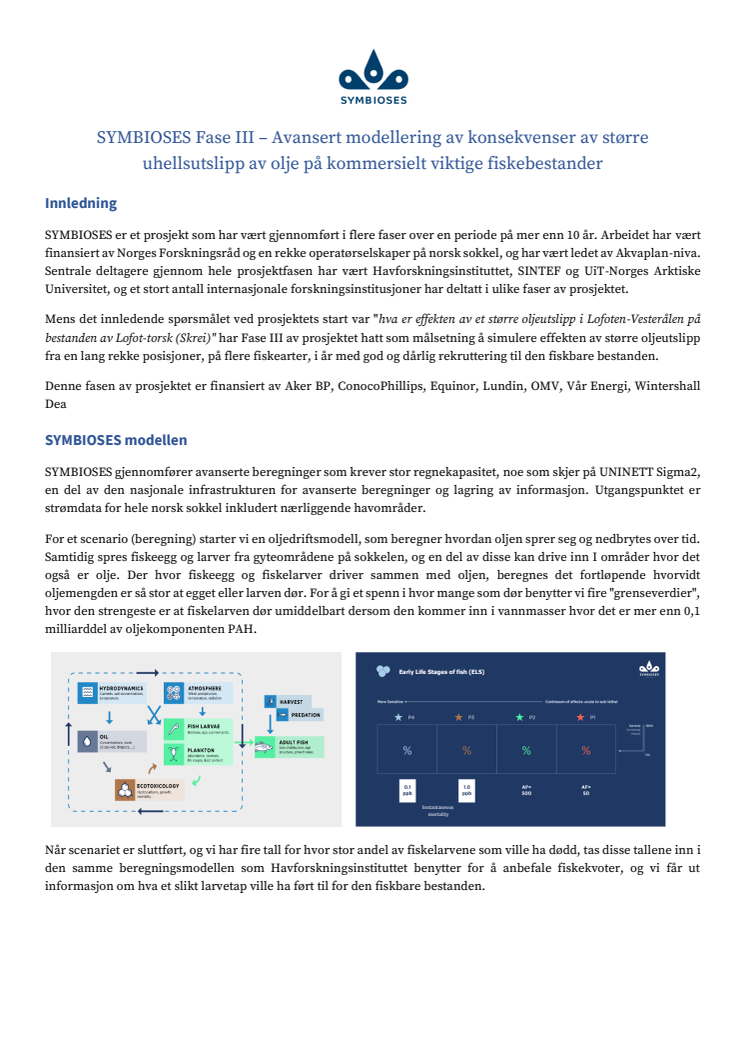 SYMBIOSES III fact sheet