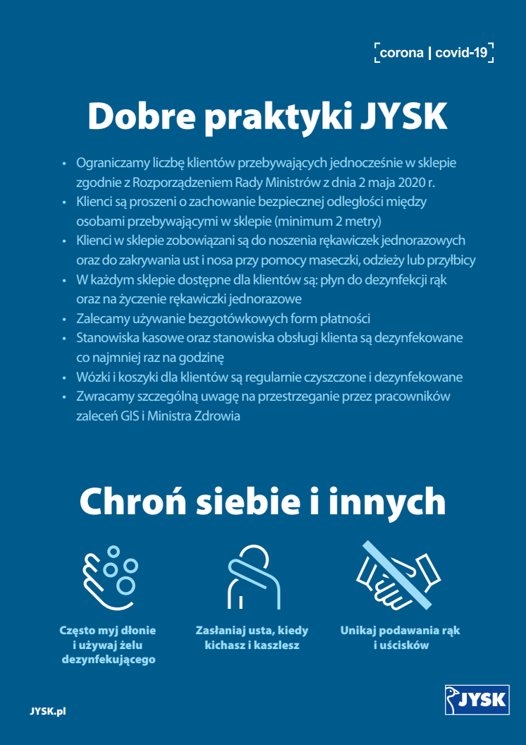 JYSK otwiera wszystkie sklepy stacjonarne