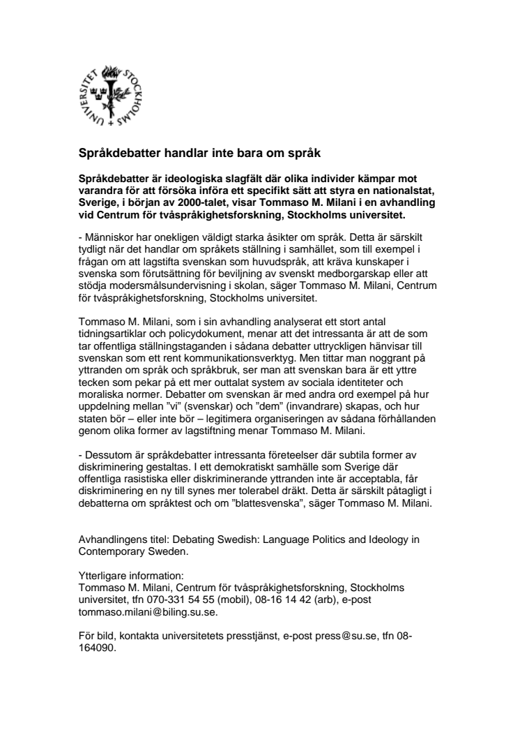 Språkdebatter handlar inte bara om språk 
