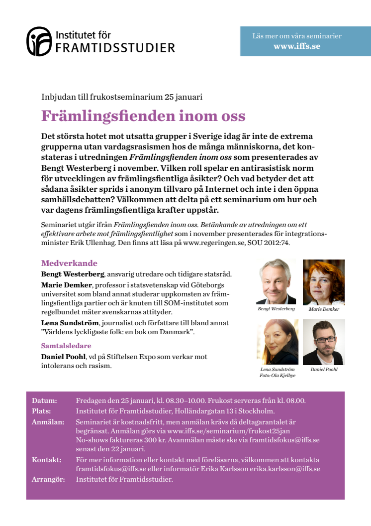 Frukostseminarium: Främlingsfienden inom oss