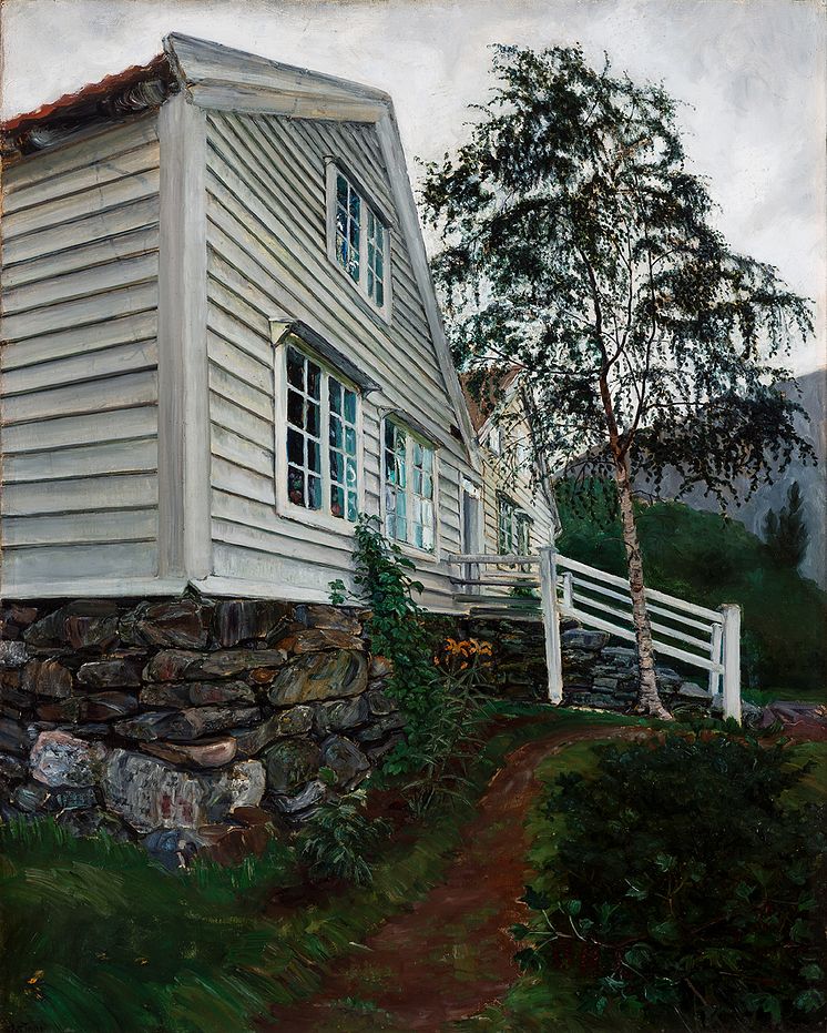 Nikolai Astrup: Prestegården / The Parsonage, olje på lerret, før 1908