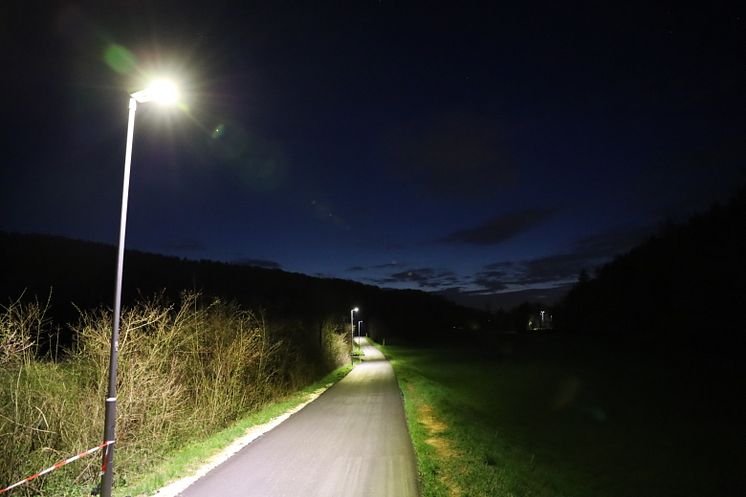 Beleuchtung Radweg Saal