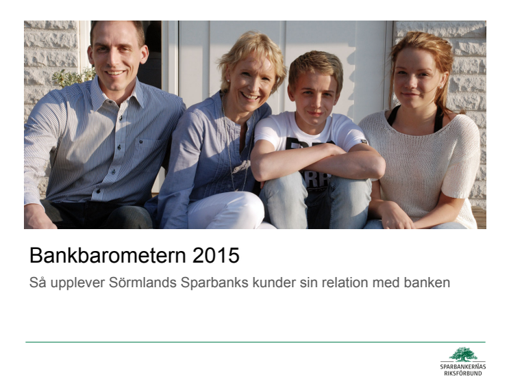 Bankbarometern 2015 Sörmlands Sparbank