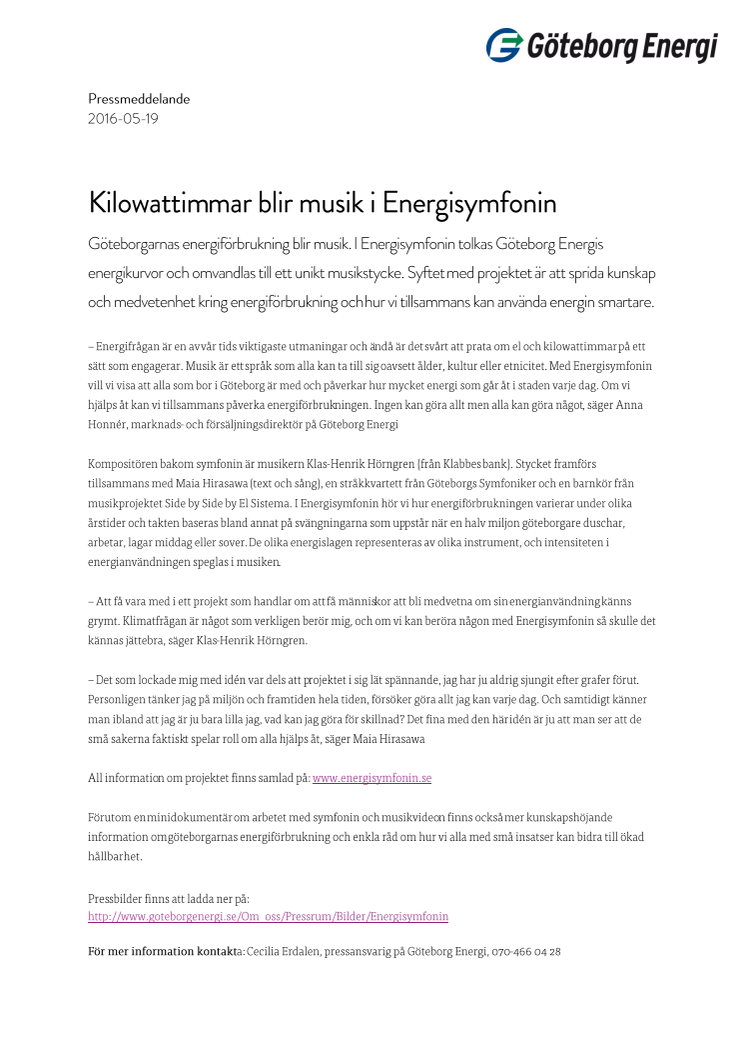 Kilowattimmar blir musik i Energisymfonin