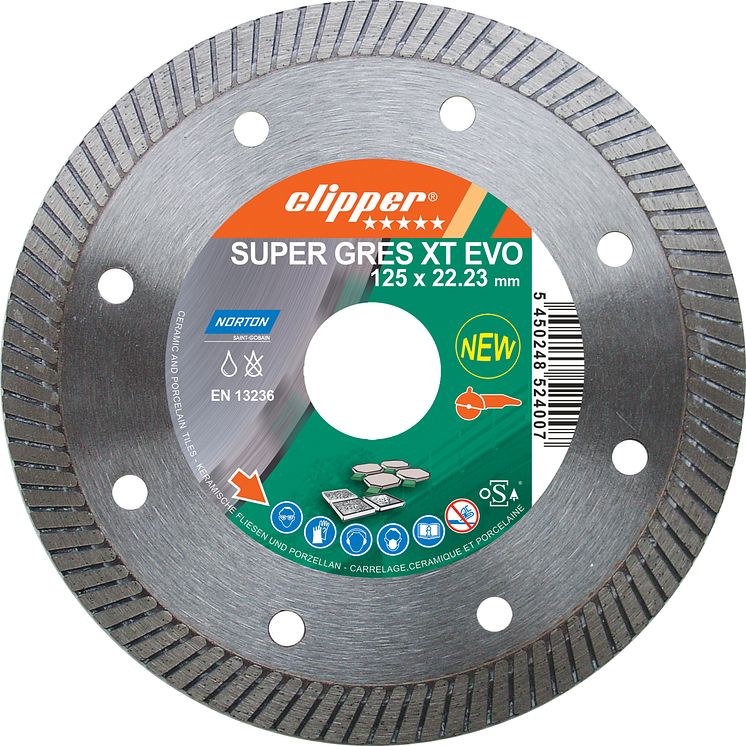 Diamantklinga Clipper Super Gres XT Evo – Produkt 3 (125 mm)