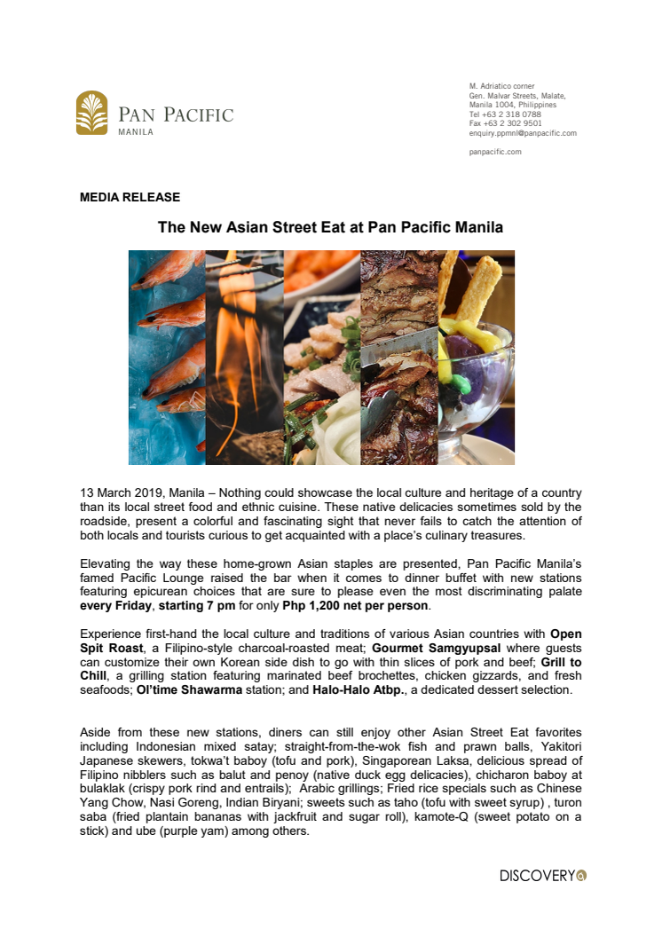 The New Asian Street Eat at Pan Pacific Manila