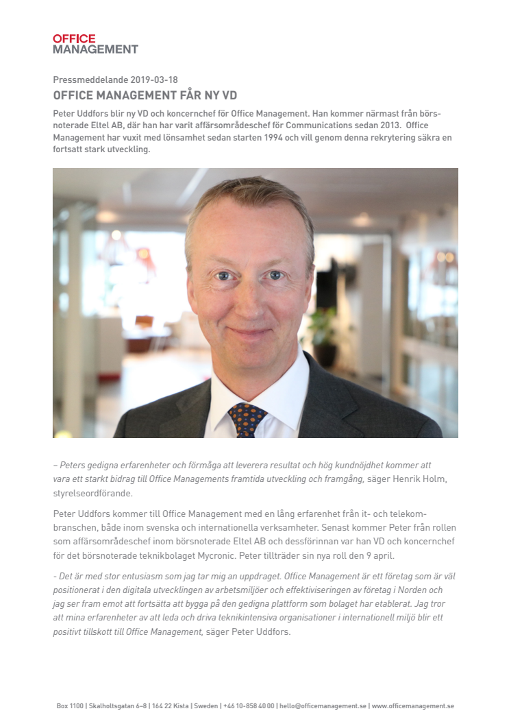 Office Management får ny VD