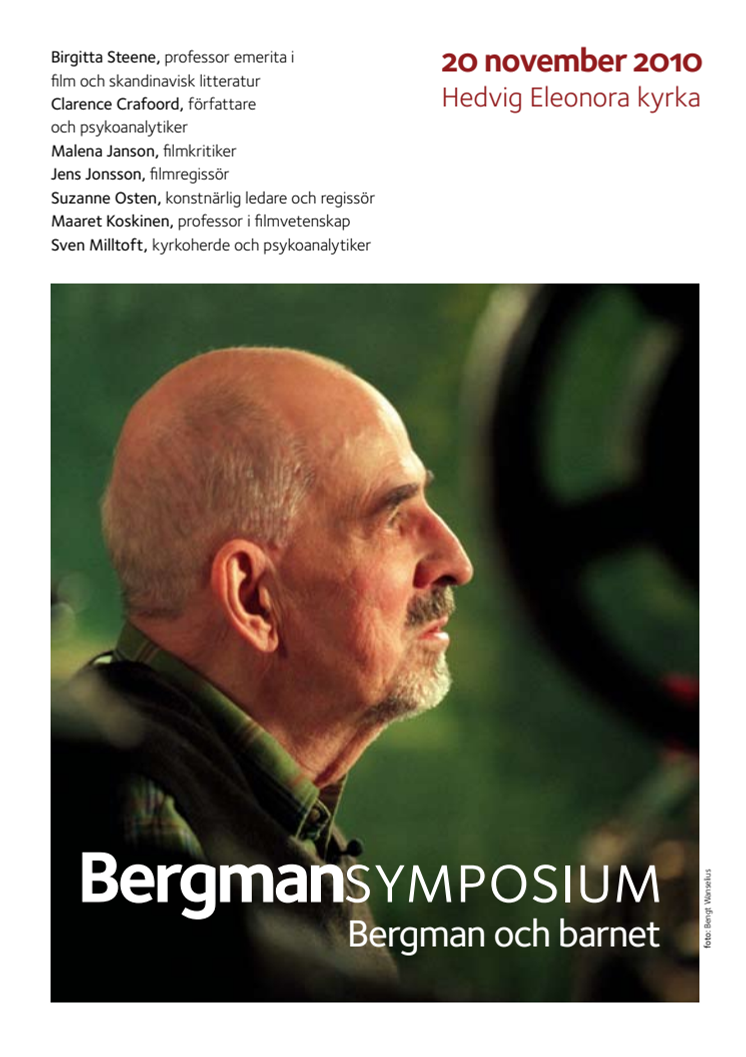Filmsymposium i Hedvig Eleonora kyrka - Bergman och barnet