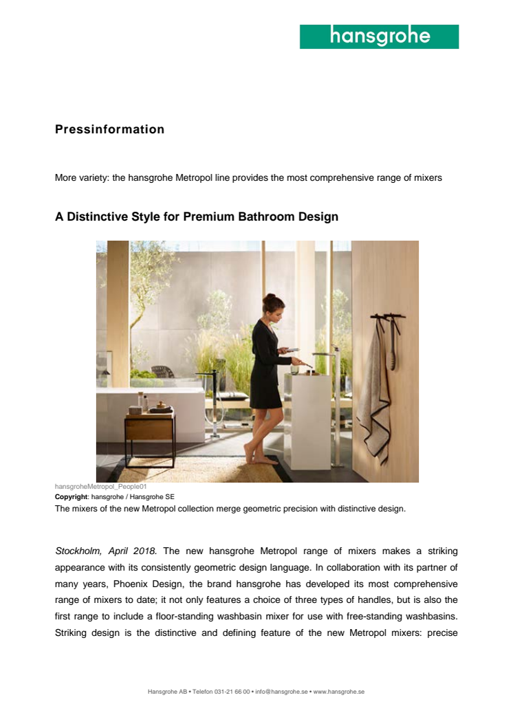 A Distinctive Style for Premium Bathroom Design