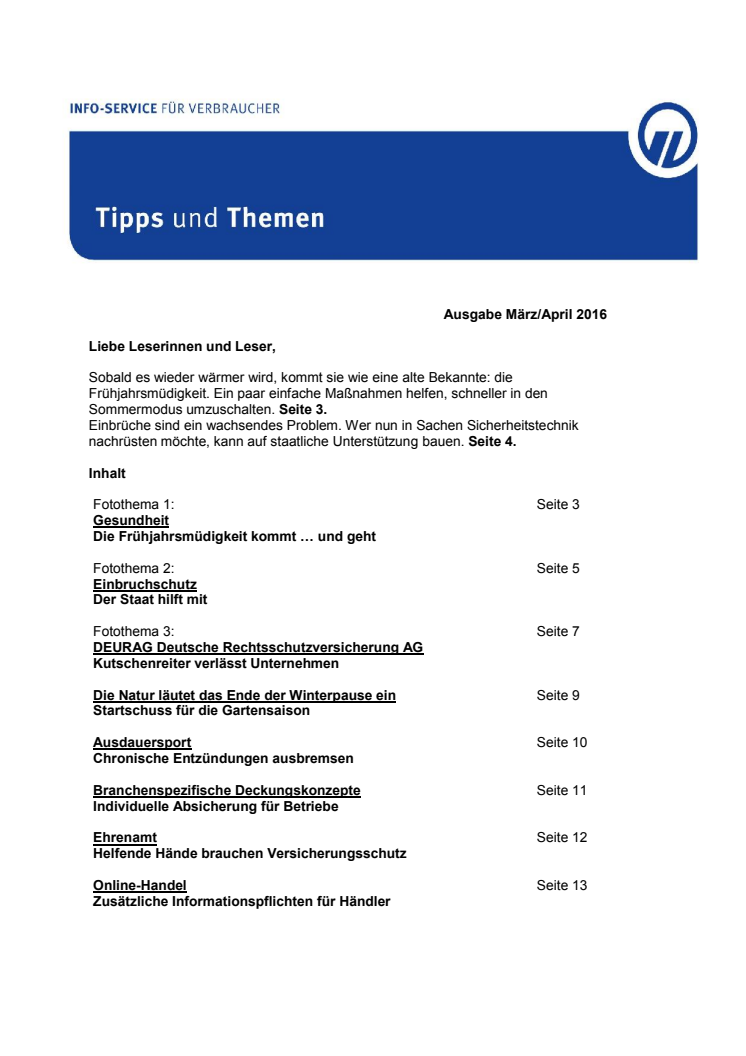 Tipps und Themen 3/4 - 2016