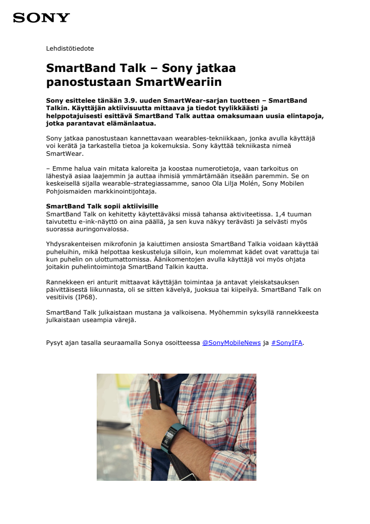 SmartWear-tiedote