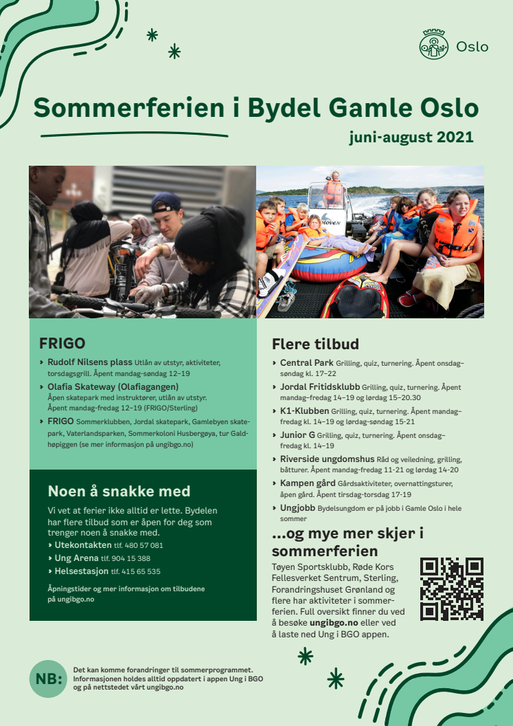 Sommerferien i Bydel Gamle Oslo - plakat pdf