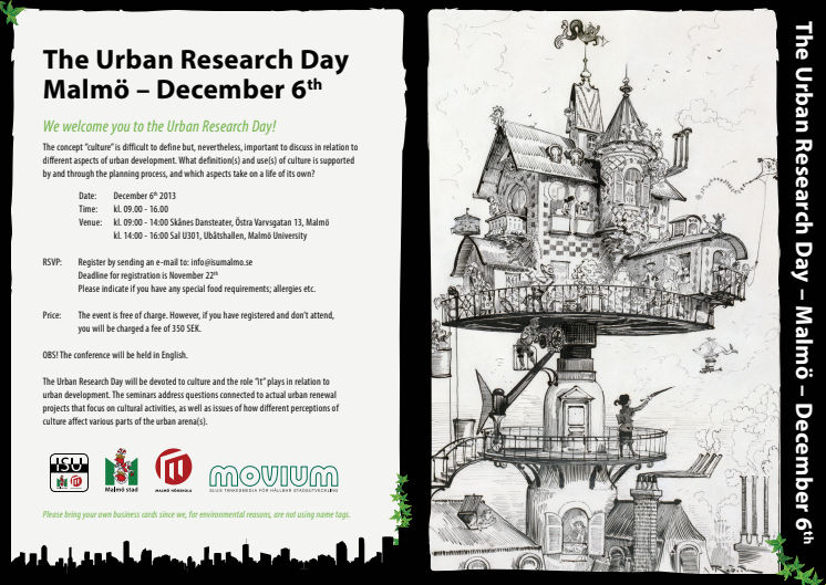 Pressinbjudan - Urbanforskningens dag - 6 december