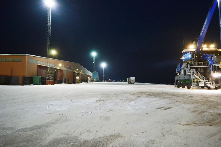 Mastbelysning Piteå Hamn