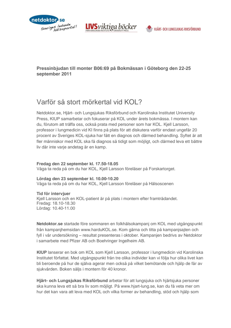 Varför så stort mörkertal vid KOL? 