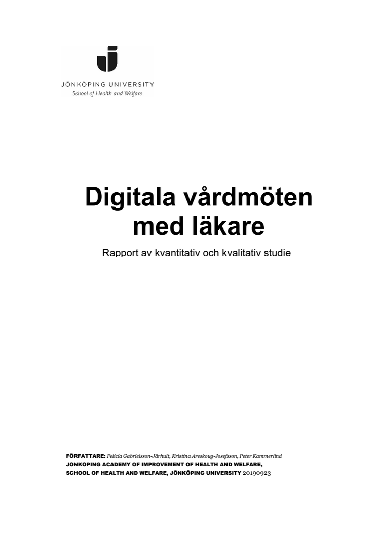 Digitala vårdmöten med läkare