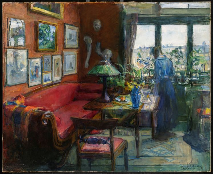 Harriet Backer, Mitt atelier, 1918, Kode.