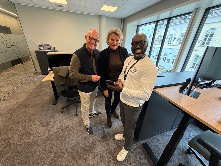 Kolbjørn Stuvebakken, Trine Maren Skott-Myhre og Dominic Akadimah.