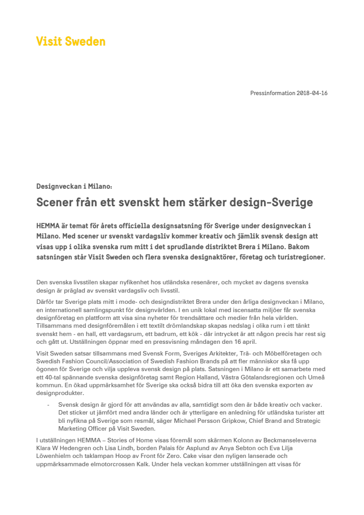 Designveckan i Milano: Scener från ett svenskt hem stärker design-Sverige 