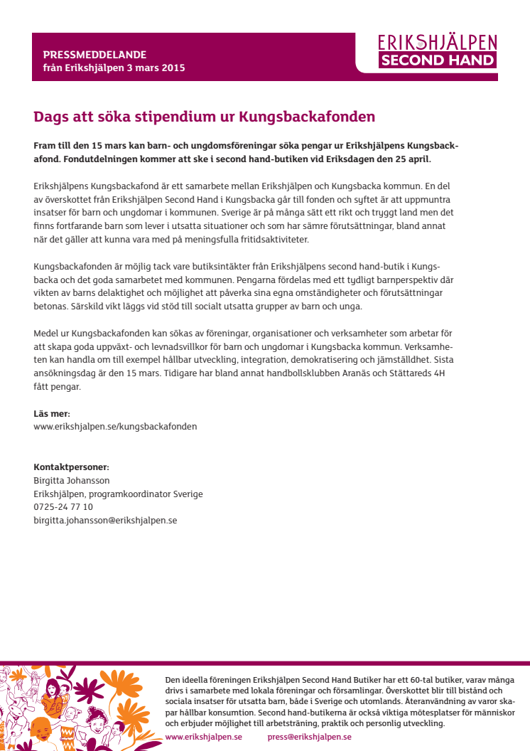 Dags att söka stipendium ur Kungsbackafonden