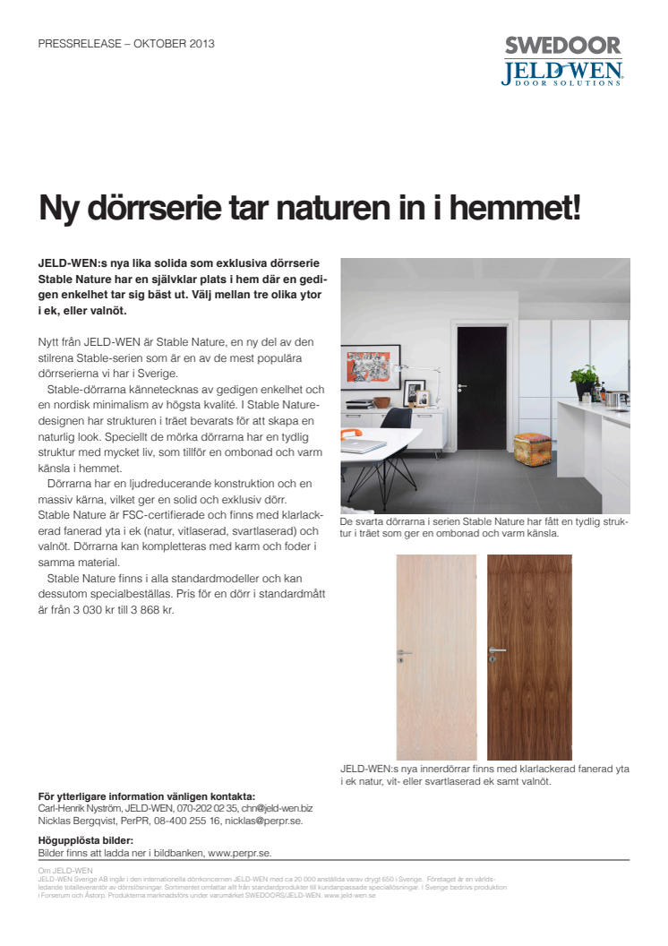 Ny dörrserie tar naturen in i hemmet!